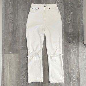 Abercrombie & Fitch White Denim